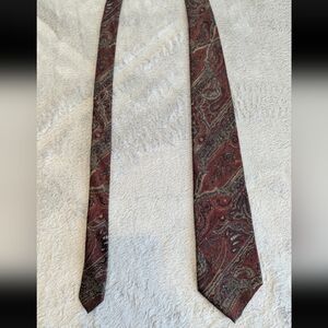 Damon Tie Paisley Multicolor Silk USA Union Made Formal